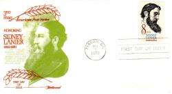 1972 FIRST DAY COVER  SIDNEY LANIER  