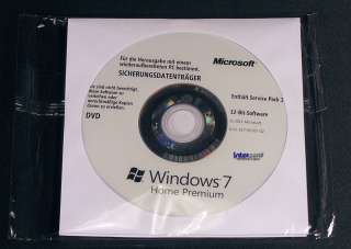 Microsoft Windows 7 Home Premium Vollversion 32/64 Bit Hologramm DVDs 