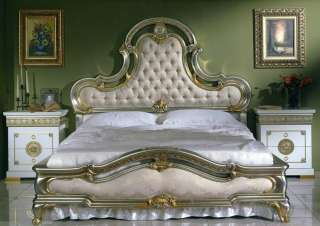 Schlafzimmer Doppelbett Möbel Italien Schick Gold Royal Schick Luxus 