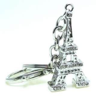 Strass Schlüsselanhänger Eiffelturm mit Schlüsselring und 