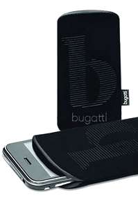 Bugatti Handy Leder Tasche, SlimCase   black   für Medion Life P4310 