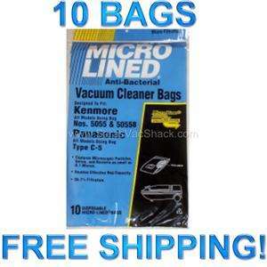 10 Bags for KENMORE Vacuum 5055 50558 50557 Type C  