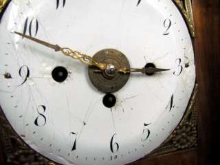 Early Continental Antique 1800s Austrian Fusee Wall Clock, Biedermeier 