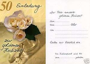 Einladungskarten zur Goldenen Hochzeit & KUVERT TOLLE  