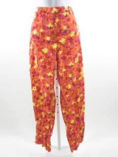 you are bidding on a pair of j mclaughlin orange floral print pants 