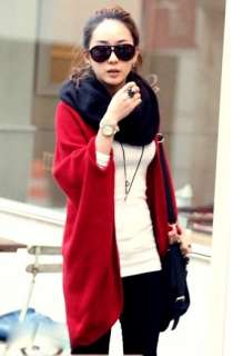 New Korean Women Woolen Blend Long Cardigan Jacket Coat 2 Colors 