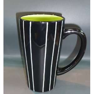 6012R / Tee Tasse Becher Mug / Dekor White Lines Rot / Keramik 