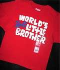 OSH KOSH * WORLDS BEST LITTLE BROTHER * T  Shirt LS Red Graphic Tee 