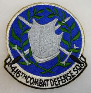 VINTAGE 416th COMBAT DEFENSE SQUADRON AIR FORCE PATCH  
