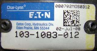 Char lynn, Eaton, Hydraulic Motor 103 1083 012  