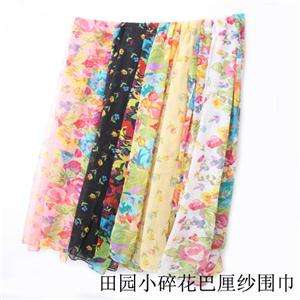 white colour with Flower pattern 180cm x 120 cm Scarf  