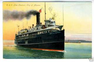 1908 Postcard Detroit & Chicago Steamship City Alpena  