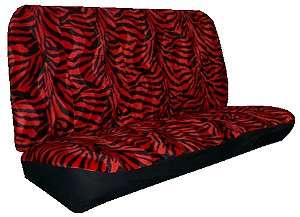 Red Black Zebra Car SUV Truck Seat Covers & Accessories  