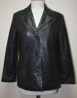 WOMENS ADLER WHIPSTITCHED LEATHER CUTE JACKET/BLAZER S  
