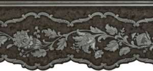 Elegant Jacobean Silver Scroll Wallpaper Border  