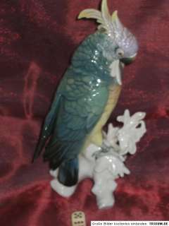 Große Porzellan Figur Papagei Ens Volkstedt Thüringen 26 cm aus 