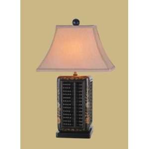  BLACK LACQUER ABACUS LAMP