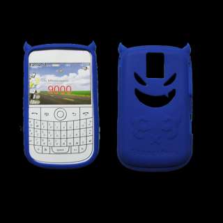 BlackBerry Demon Devil Silicone Skin Case Cover Bold 9000 (Blue)