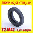 Lens Adapter T2 T mount Lens to M42 Universal Screw Mou