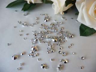 3000 Mixed Wedding Diamond Crystals Confetti Gem Silver  
