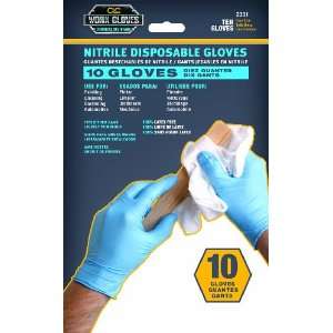 Custom Leathercraft 2331 Nitrile Disposable Gloves, Bag of 10