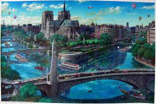 ALEXANDER CHEN NOTRE DAME Hand Signed Serigraph on CANVAS  