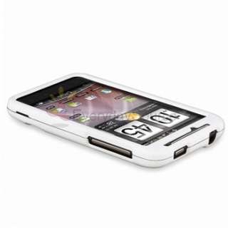new generic snap on rubber coated case for htc thunderbolt 4g white 