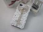 3D Pearl Bow Cake Cream Bling Crystal Case Cover for iP