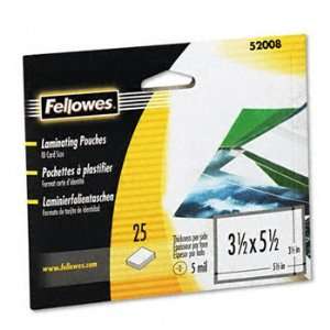  Fellowes® Laminating Pouches POUCH,LAMTR,FILE CA,25PK 