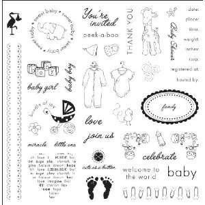  Fiskars Clear Stamps 8X8 Sheet Baby: Home & Kitchen
