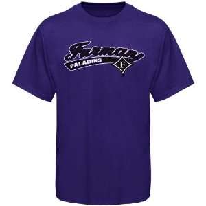  Furman Paladins Purple Logo Script T shirt Sports 