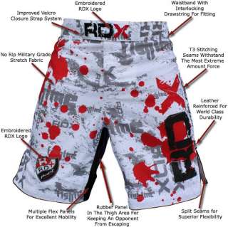   RDX Fight Shorts UFC MMA Cage Grappling Short Boxing wh