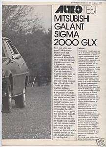 1977 MITSUBISHI GALANT SIGMA 2000GLX ROAD TEST (DUTCH)  