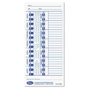  Lathem Time Universal Time Card, White, 100 per Pack (E100 