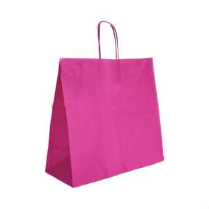 HOT PINK COLOURED PAPER GIFT BAGS TWISTED HANDLES PARTY BAGS 