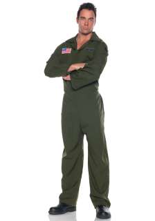 Adult Air Force Pilot Jumpsuit   Mens Military Pilot Uniform Costume