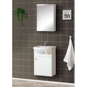 Bathroom Counter Tops on Wall Mounted Modern Bathroom Vanity W Counter And Medicine Cabinet