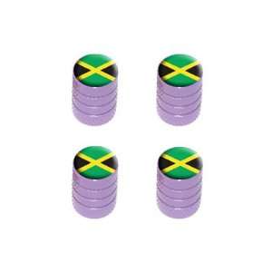    Jamaica Flag   Tire Rim Wheel Valve Stem Caps   Purple Automotive