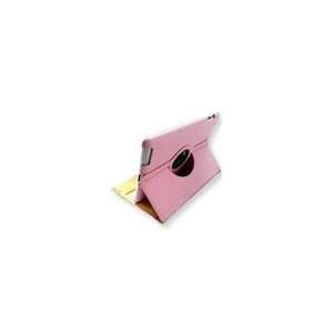  360 Degrees Rotating Stand Pink Leather Smart Cover Case for iPad 