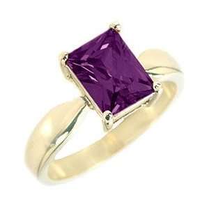  2.00 Ct Emerald Cut Solitaire Ring   Size (6) Jewelry