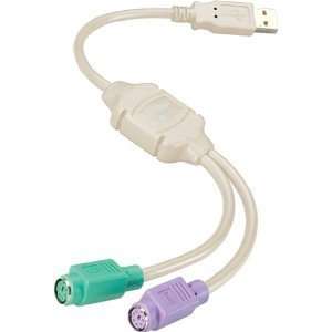  Cable N Wireless USB PS2 ADAPTER CABLE for KEYBOARD and 