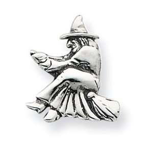   Jewelry Gift Sterling Silver Antiqued Witch Slide Pendant Jewelry