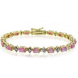Carat Genuine Pink Opal Diamond 18k Gold Bracelet  