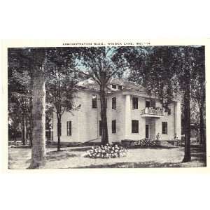 1930s Vintage Postcard Administration Building   Winona Lake Indiana