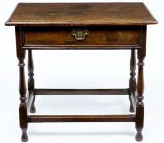 18TH CENTURY ANTIQUE SIDE TABLE WALNUT AND OAK  