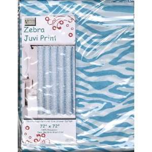   Aqua/White) Fabric Shower Curtain 72 Wide X 72 Long 