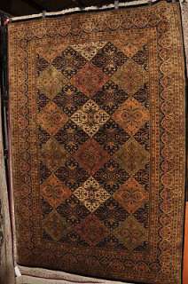 6x9 WOOL HAND KNOTTED AREA RUG MASTERPIECE BLACK BROWN  