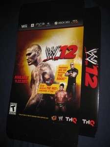   WWE 2012 GAME PROMO DISPLAY BIG BOX RARE POSTER 16 X 12 X 3  