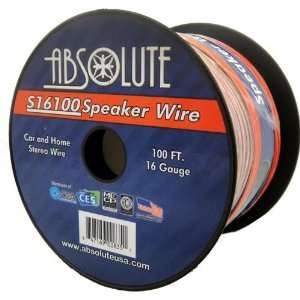   FT 16 Gauge Car and Home Stereo Clear Speaker Wire: Car Electronics