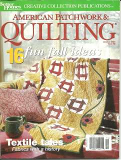 American Patchwork & Quilting October 2002 # 58 ~ Jacobs Ladder 